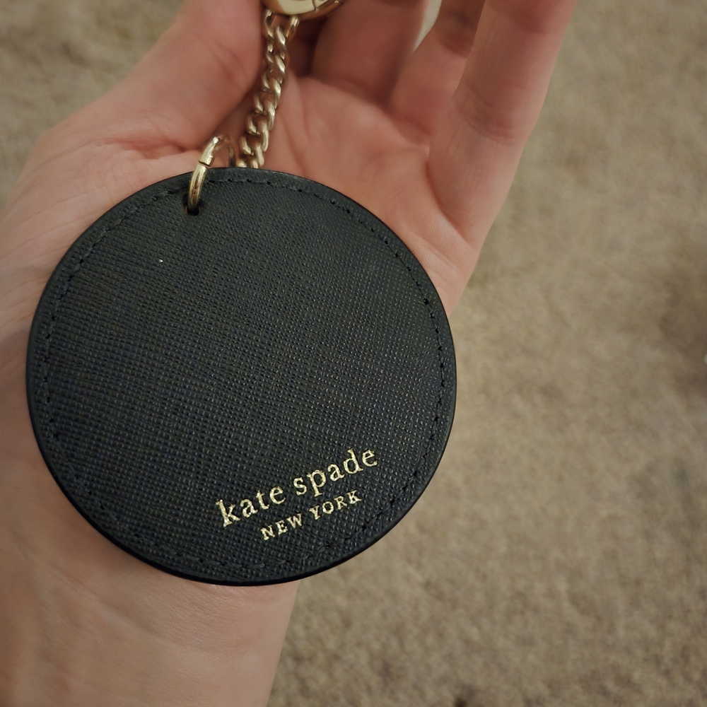 Kate Spade Blue and Gold Floral Keychain - Picture 2 of 2